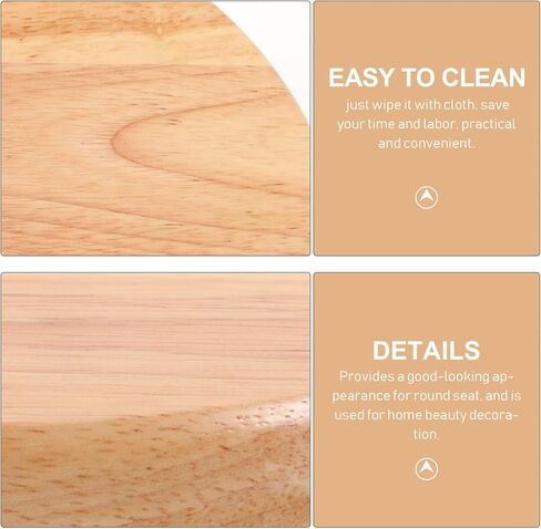 Replacement Round Stool Seat - 25cm Solid Wood Bar Stool Top Design, Wooden Cover for Home Bar, Cafe, and Counter Height Stools in Saudi Arabia