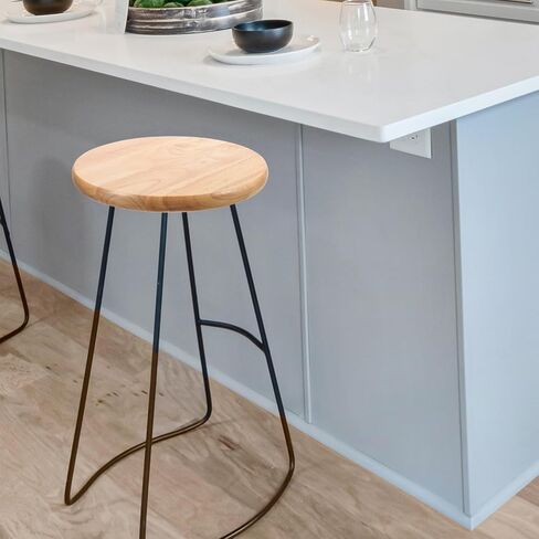 Replacement Round Stool Seat - 25cm Solid Wood Bar Stool Top Design, Wooden Cover for Home Bar, Cafe, and Counter Height Stools in Saudi Arabia