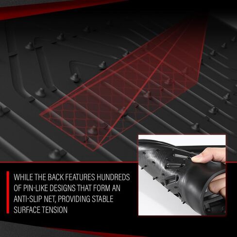 CHEDA TPE Floor Mats Cargo Liners All-Weather Protection Compatible with Toyota Tundra Double Cab Pickup 2007-2011/Fits Toyota Tundra CrewMax Cab Pickup 2007-2011 Front & 2nd Row 3PCS in Saudi Arabia
