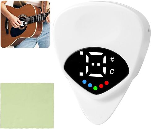 موالف 2 في 1 للغيتار ، اختيار موالف رقمي مع شاشة LED و 12-ET ، أداة الأدوات الدقيقة plectrum موسيقي هدية للهدية الكهربائية ، والقيثارات الصوتية ، الباص ، القيثارة in Kuwait