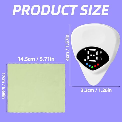 موالف 2 في 1 للغيتار ، اختيار موالف رقمي مع شاشة LED و 12-ET ، أداة الأدوات الدقيقة plectrum موسيقي هدية للهدية الكهربائية ، والقيثارات الصوتية ، الباص ، القيثارة in Kuwait