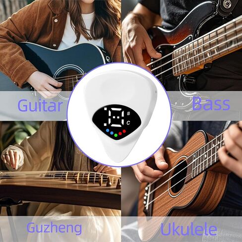 موالف 2 في 1 للغيتار ، اختيار موالف رقمي مع شاشة LED و 12-ET ، أداة الأدوات الدقيقة plectrum موسيقي هدية للهدية الكهربائية ، والقيثارات الصوتية ، الباص ، القيثارة in Kuwait
