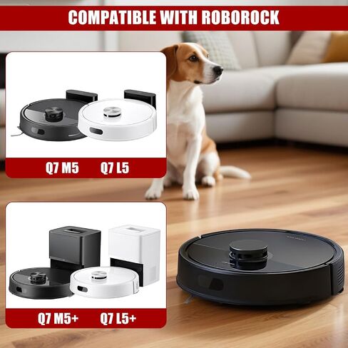 Replacement Filters For Roborock Q7 M5 Series Robot Vacuum Cleaner HEPA Filter - Filter Household Cleaning Sweeper Filter, Filter Washable and Reusable (4Pcs White) in Kuwait