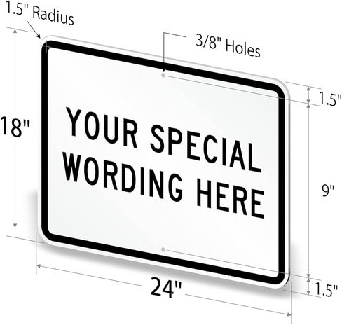 SmartSign 12"x18" Custom Sign, Add Your Text and Choose Color 63 mil Laminated Rustproof Aluminum, Fade-Proof, Personalize for Business, Home, Airbnb, Delivery, Made in USA in Kuwait