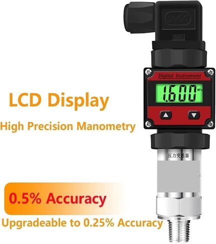 مستشعر الضغط LCD عرض ضغط الضغط -1-600BAR زيت الماء السائل 0-5V 10V RS485 محول الضغط (ناتج 0-5 فولت ، الحراسة) in Saudi Arabia