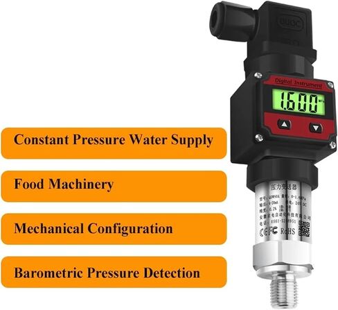 مستشعر الضغط LCD عرض ضغط الضغط -1-600BAR زيت الماء السائل 0-5V 10V RS485 محول الضغط (ناتج 0-5 فولت ، الحراسة) in Saudi Arabia