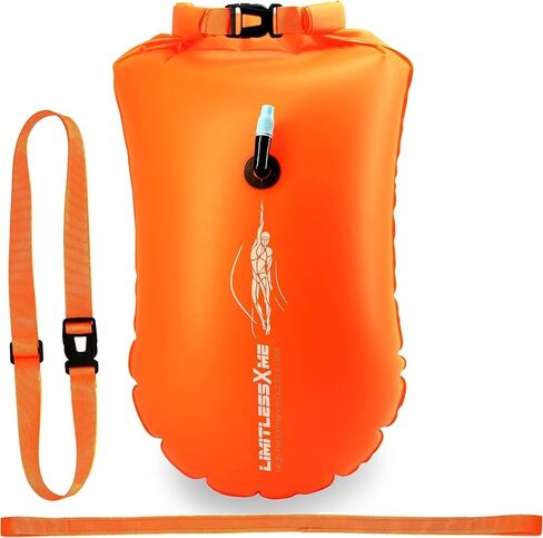 Swim Buoy & Drybag - للسباحين والمياه المفتوحة والثلاثي. سحب العوامة للبالغين والأطفال. فقاعة السباحة الإشارة البرتقالية in Saudi Arabia