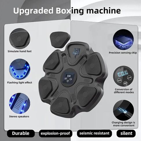 Music Boxing Machine for Adults – Wall Boxing Punching Pad, Machine Boxing Equipment for Training, Music Boxing Workout Trainer for Home or Gym in Saudi Arabia