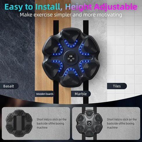 Music Boxing Machine for Adults – Wall Boxing Punching Pad, Machine Boxing Equipment for Training, Music Boxing Workout Trainer for Home or Gym in Saudi Arabia