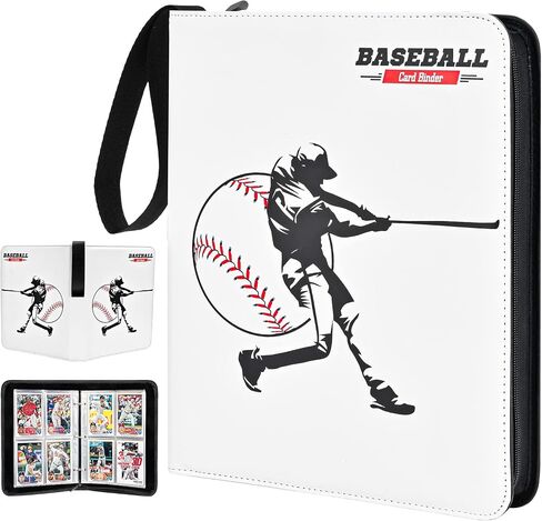 ProCase 4-Pocket Baseball Card Binder Fits 440 Cards, Sport Trading Card Album Book with 55 Sleeves for Baseball Colletible Card Holder -Medium in Saudi Arabia