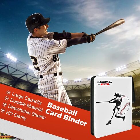 ProCase 4-Pocket Baseball Card Binder Fits 440 Cards, Sport Trading Card Album Book with 55 Sleeves for Baseball Colletible Card Holder -Medium in Saudi Arabia