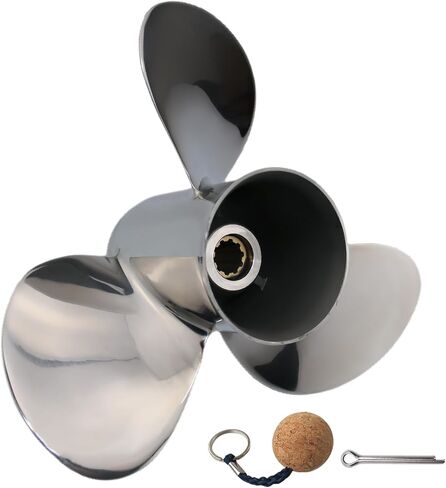 9 7/8×10 1/2p, 9 7/8×12p, 9 7/8×13p, 9 7/8×14p Boat Propeller for Yamaha Engines Upgrade Stainless Steel Outboard Motors 20HP 25HP 30HP ，RH 10 Tooth OEM 664-45954-00-EL in Kuwait
