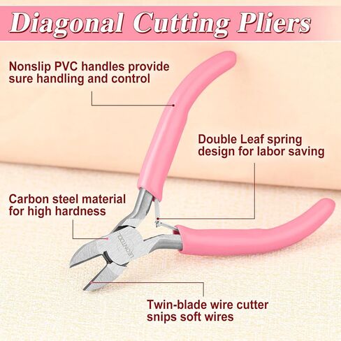4-Inch Mini Diagonal Cutting Pliers Side Cutters Plier with Spring in Kuwait