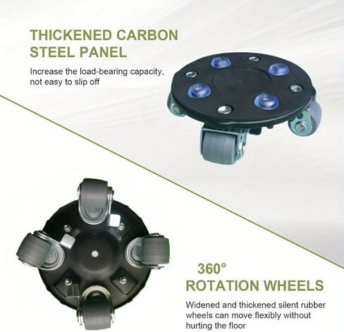 Furniture Dolly Moving Set, 1280 lbs Capacity, 360° Wheels, Connectable Design, Blue in Saudi Arabia