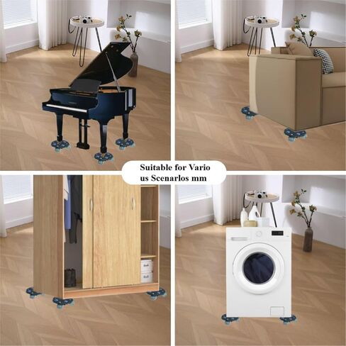 Furniture Dolly Moving Set, 1280 lbs Capacity, 360° Wheels, Connectable Design, Blue in Saudi Arabia