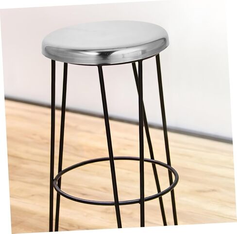 PRETYZOOM Round Chair Seat Replacement Sturdy Stainless Steel Surface for Bar Stools Canteens Beauty Salons and Home Use in Saudi Arabia