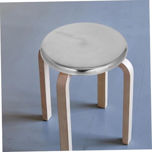 PRETYZOOM Round Chair Seat Replacement Sturdy Stainless Steel Surface for Bar Stools Canteens Beauty Salons and Home Use in Saudi Arabia