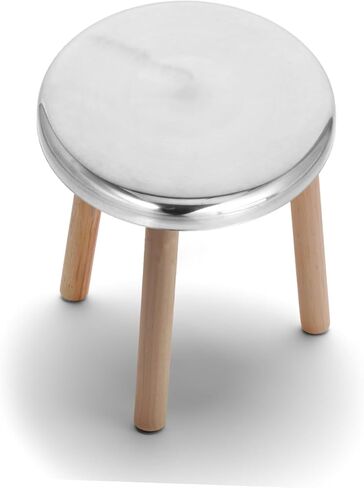PRETYZOOM Round Chair Seat Replacement Sturdy Stainless Steel Surface for Bar Stools Canteens Beauty Salons and Home Use in Saudi Arabia