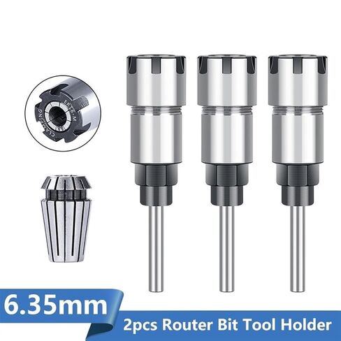 حامل الخشب 1/4 شانك بوتيد بوتيد قضيب ER16 ER20 Collet Chuck Set 1PCS (النوع 3) in Saudi Arabia