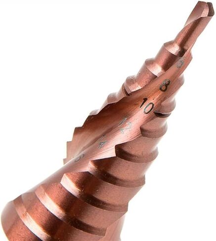 Cobalt Step Drill Bits HSSCO M35 Cone Hex Triangle Shank Metal Drill Bits Tool Set Hole for Stainless Steel 1Pcs(4-12mm(9 Steps)-2) in Saudi Arabia