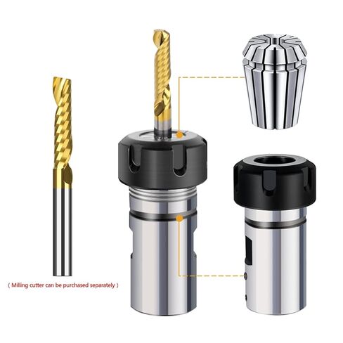 مخرطة تشاك ER11 ER16 ER20 COLLET Chuck Shaft ROD ROD 4MM-16MM 1PCS (C16-ER11A-35L-4MM) in Saudi Arabia
