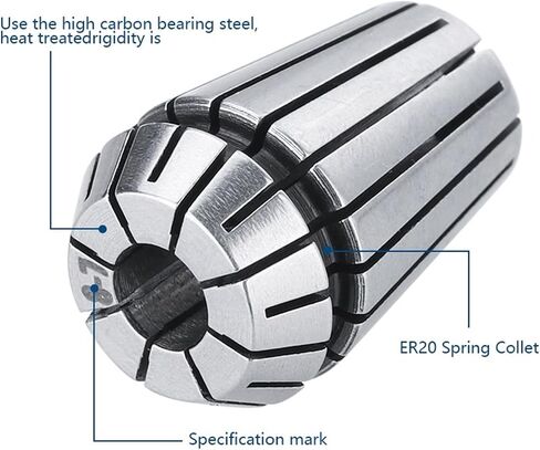 Spring Collet Chuck ER20 Milling Chuck لحامل الطحن 1-13 ملم حامل المخرطة المخرطة 1PCS (ER20 3MM) in Saudi Arabia