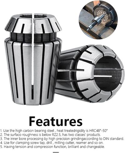 Spring Collet ER25 Precision Collet Clamp Chuck 1.0-16.0mm Collet Chuck Holder for Lathe Milling Holder 1Pcs(1pc ER25-11.0mm) in Saudi Arabia