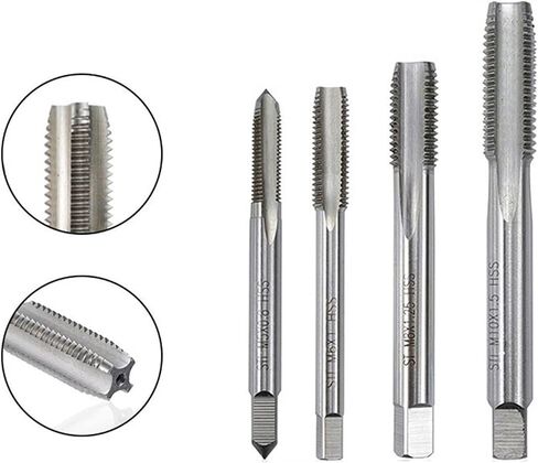 المسمار الصلب النقر M2/M2.5/M3/M4/M5/M6/M7/M8/M9/M10/M12/M14/M16 أدوات يدوية مترية 1PC (M8x1.0) in Saudi Arabia
