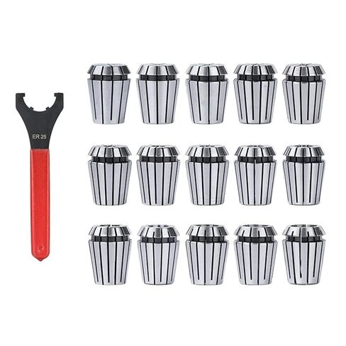 ER25 COLLET Chuck 2-16mm مع ER25 COLLET WRENCH TOOL TOUND 16PCS in Saudi Arabia