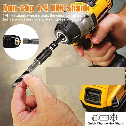 Woodworking Stubby Drill Bits Set Quick Change Tools(Set B(6PCS)) in Saudi Arabia