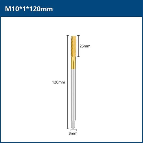 Screw Tap Drill M2-M12 Thread Tap Straight Flute 90-150 Length Metric Machine Plug Tap for Metal Screw Threading Tools 1Pcs(M12x120) in Saudi Arabia
