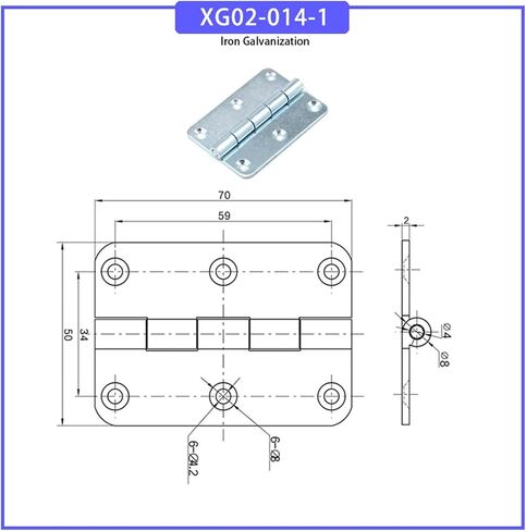 Six Hole Folding Hinge 304 Stainless Steel Suitable 1Pcs(XG02-014-1S-2) in Saudi Arabia