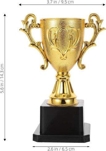 Didiseaon Gold Award Trophy Cups Plastic Gold Trophies First Place Winner Awards Trophies Sport Party Favors Props for Sports Tournaments Competitions (Gloden 5.6×3.1×3.1in) in Saudi Arabia