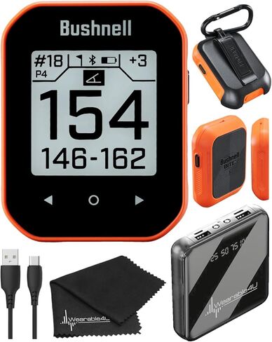 Wearable4u Bushnell Phantom 3 Slope GPS Golf Orange مع تقنية المنحدر ، وشاشة تعمل باللمس ، وعربة مغناطيسية مع بنك كهربائي وحزمة منشفة in Saudi Arabia