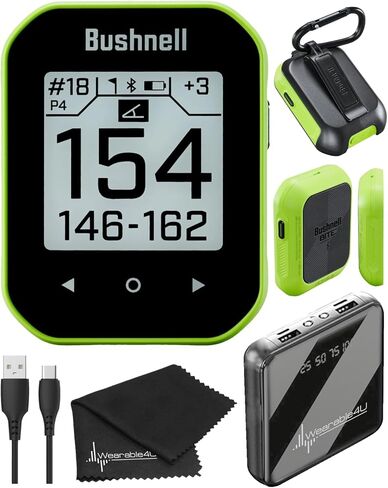Wearable4u Bushnell Phantom 3 Slope GPS Golf Orange مع تقنية المنحدر ، وشاشة تعمل باللمس ، وعربة مغناطيسية مع بنك كهربائي وحزمة منشفة in Saudi Arabia