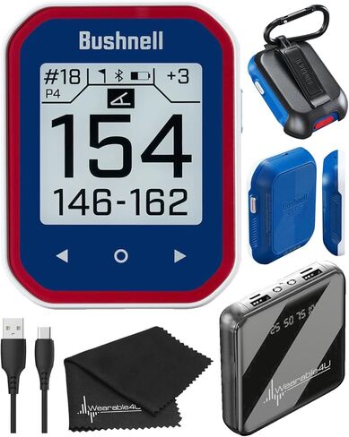 Wearable4u Bushnell Phantom 3 Slope GPS Golf Orange مع تقنية المنحدر ، وشاشة تعمل باللمس ، وعربة مغناطيسية مع بنك كهربائي وحزمة منشفة in Saudi Arabia