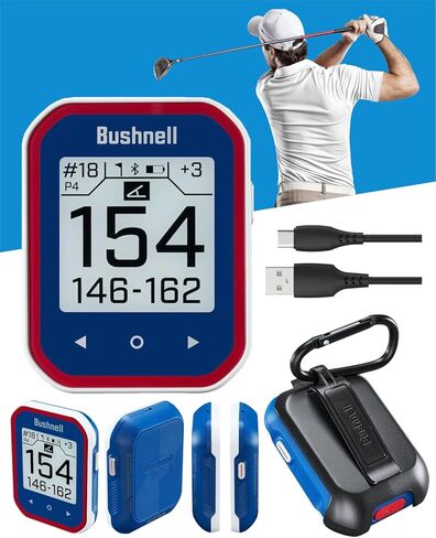 Wearable4u Bushnell Phantom 3 Slope GPS Golf Orange مع تقنية المنحدر ، وشاشة تعمل باللمس ، وعربة مغناطيسية مع بنك كهربائي وحزمة منشفة in Saudi Arabia