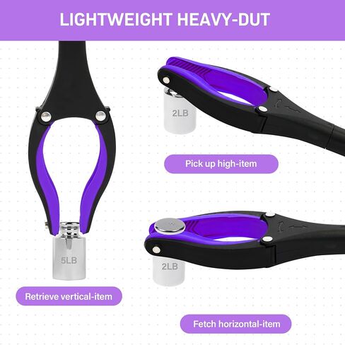 Grabber Reacher Tool - 32" Reacher Grabber Tool with Strong Magnetic and Swivel Head - FDA Registered Heavy Duty Pick Up Stick Grabbers for Seniors, Trash, Surgery Recovery Must Haves Gifts(Purple) in Kuwait