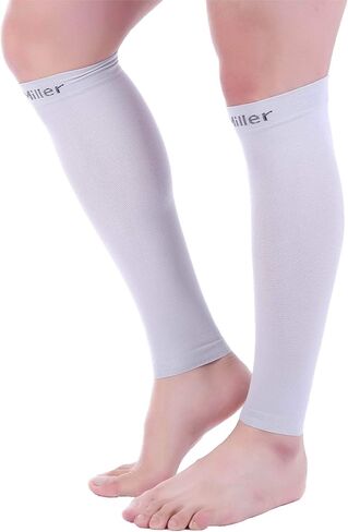Doc Miller Compression Calf Sleeve for Men & Women, Premium Medical Grade, 15-20mmHg Graduated Support for Running, Calf Tear, Shin Splints, Knee High, Calf Sleeves, 1 Pair in Saudi Arabia
