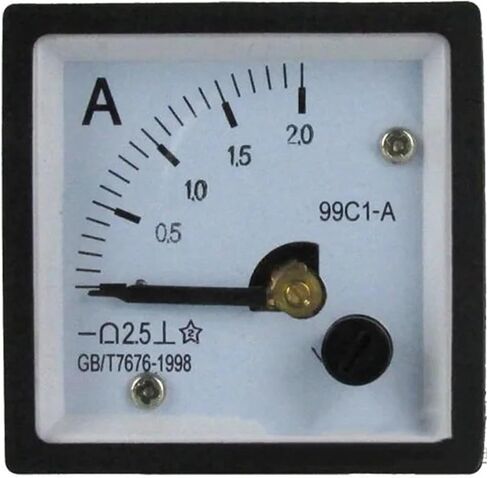 99C1-A TYPE TYPE DC AMMETER 1A 2A 3A 5A 10A 20A 50A 75A 100A AMPERE METER 1PCS (2A مباشرة) in Saudi Arabia