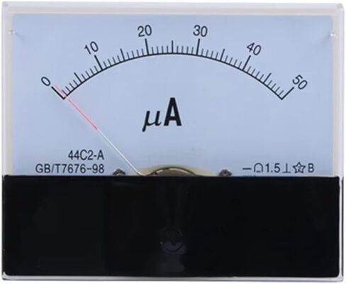 44C2-A DC 0-50uA 100uA 500uA Pointer Type Ampere Meter Analog Amperemeter Panel Gauge 1Pcs(200UA) in Saudi Arabia