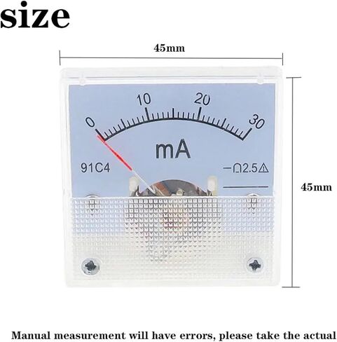 91C4- MA DC Pointer Type Milliammeter 1mA 5mA 10mA 50mA 100mA Analog Mechanics Plate Table Ammeter 1Pcs(10A) in Saudi Arabia
