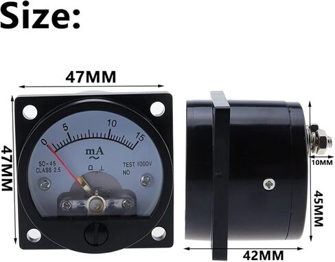 SO-45 AC MA AMMETER POINTER ANSTRICAL CIRNAG CINCLURE SARINE SENCHERS TERST 1PCS (300MA) in Saudi Arabia