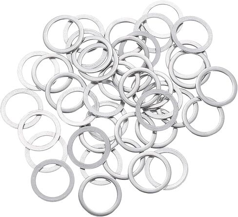 Uxcell 100 PCS M8 غسالة مسطحة ، 8 × 12 × 0.8 ملم سميكة 304 فواصل مسطحة من الفولاذ المقاوم للصدأ للمسمار ، الترباس ، السيارات ، الآلات الصناعية in Kuwait