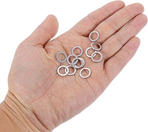 Uxcell 100 PCS M8 غسالة مسطحة ، 8 × 12 × 0.8 ملم سميكة 304 فواصل مسطحة من الفولاذ المقاوم للصدأ للمسمار ، الترباس ، السيارات ، الآلات الصناعية in Kuwait