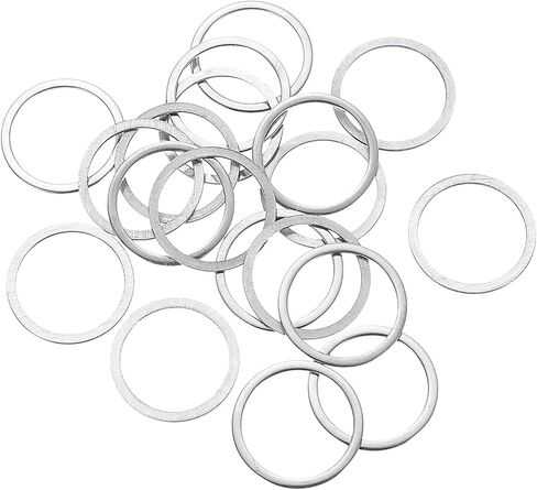 Uxcell 100 PCS M8 غسالة مسطحة ، 8 × 12 × 0.8 ملم سميكة 304 فواصل مسطحة من الفولاذ المقاوم للصدأ للمسمار ، الترباس ، السيارات ، الآلات الصناعية in Kuwait