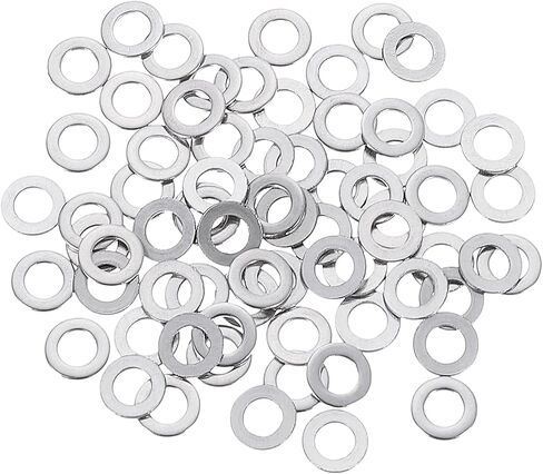 uxcell 100 Pcs M8 Flat Washer, 8x12x0.8mm Thickened 304 Stainless Steel Flat Spacers for Screw, Bolt, Automotive, Industrial Machinery in Saudi Arabia