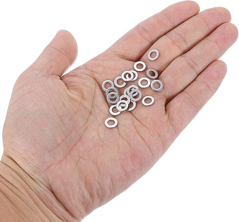 uxcell 100 Pcs M8 Flat Washer, 8x12x0.8mm Thickened 304 Stainless Steel Flat Spacers for Screw, Bolt, Automotive, Industrial Machinery in Saudi Arabia