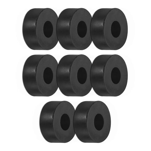 M METERXITY 12-Pack Rubber Isolation Washers, 2" OD 0.5" ID 0.8" Thick Mechanical Anti Vibration Isolation Pads Round Rubber Washers for Home and Car Accessories [Black] in Saudi Arabia