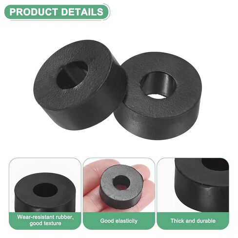 M METERXITY 12-Pack Rubber Isolation Washers, 2" OD 0.5" ID 0.8" Thick Mechanical Anti Vibration Isolation Pads Round Rubber Washers for Home and Car Accessories [Black] in Saudi Arabia